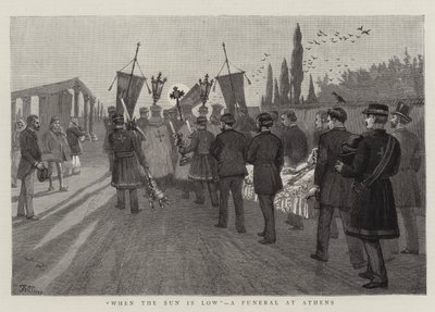 Cuando el sol está bajo, un funeral en Atenas de Frederic Villiers